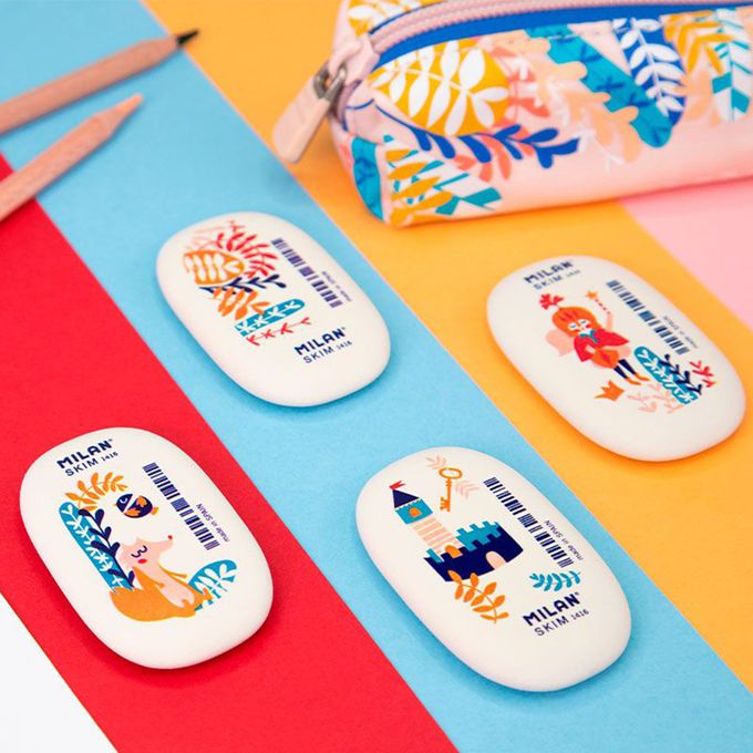 MILAN - 橢圓橡皮擦1416_故事森林(4入組)