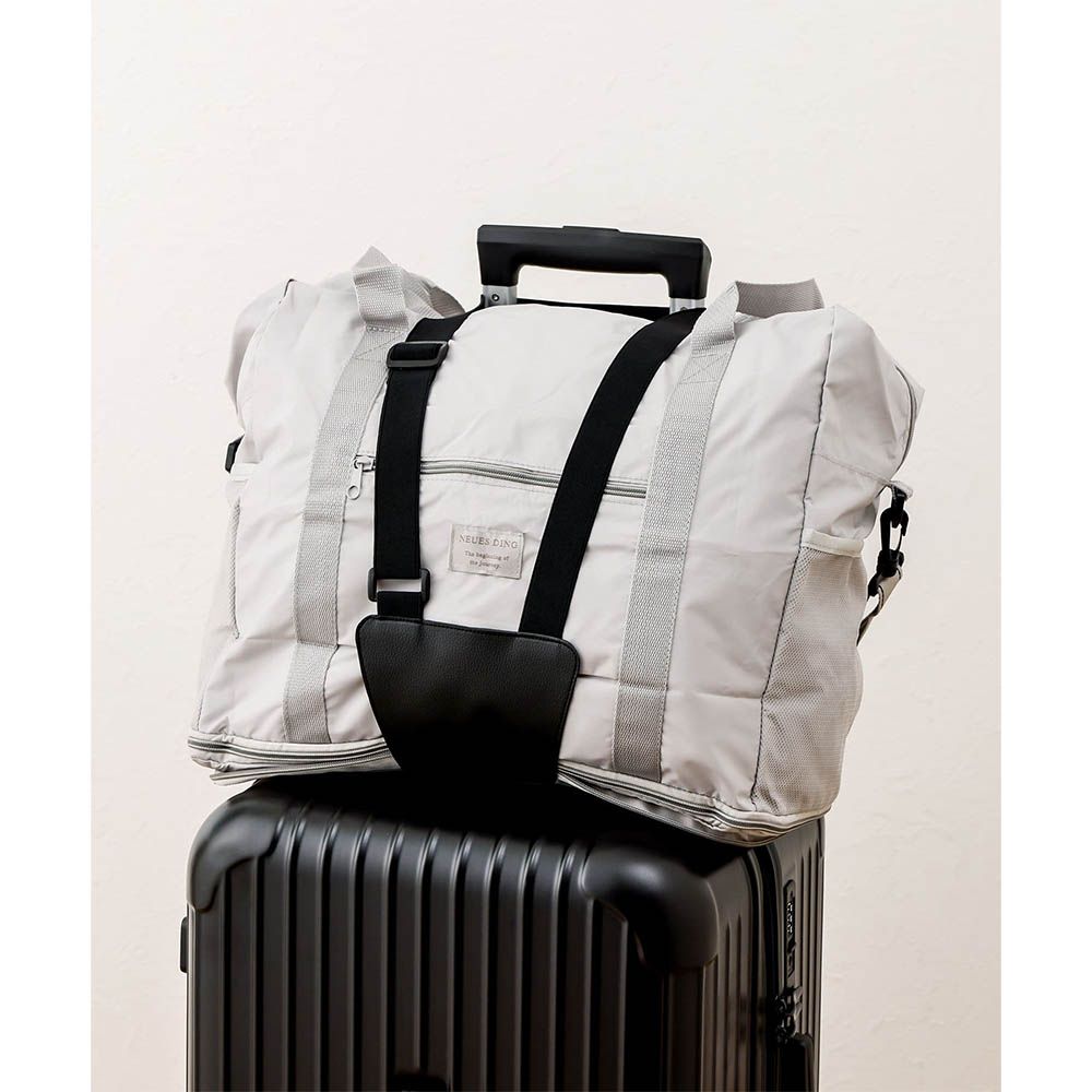 防止滑落！行李箱固定綁帶-黑