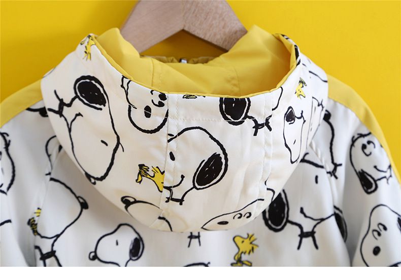 卡通人物史努比雙面穿外套-滿滿SNOOPY-黃色