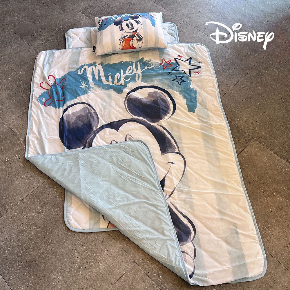 迪士尼Disney - 涼感兒童三合一睡墊-插腰米奇 (枕頭+枕套*1/睡墊*1/被子*1)