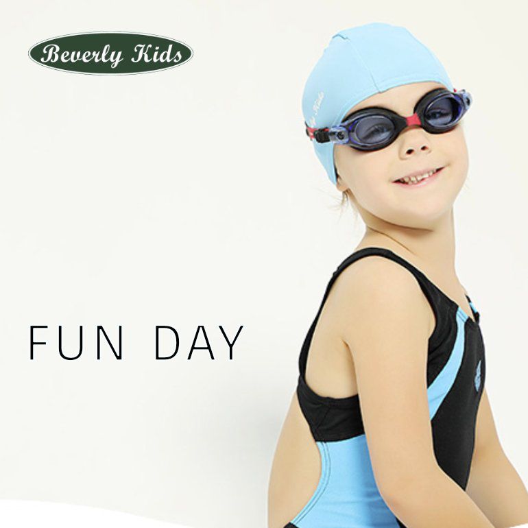 德國 BeverlyKids - 兒童泳鏡-黑紅色 (4歲以上 [45~58cm])