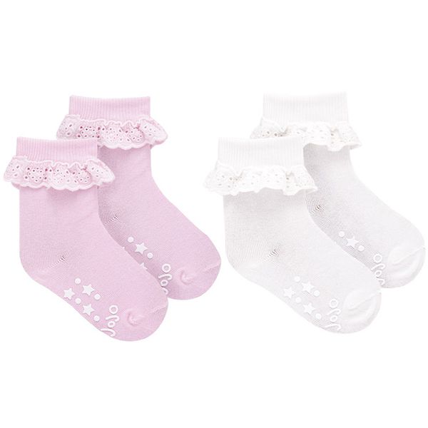 英國 JoJo Maman BeBe - 柔細寶寶兒童短襪/棉襪 3入組-雪人