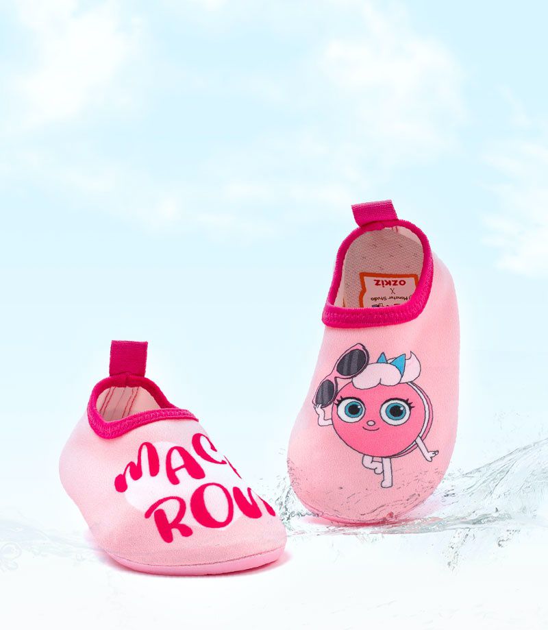 韓國 OZKIZ - 輕量/防滑兒童沙灘鞋/戲水鞋-布萊德理髮廳-粉紅