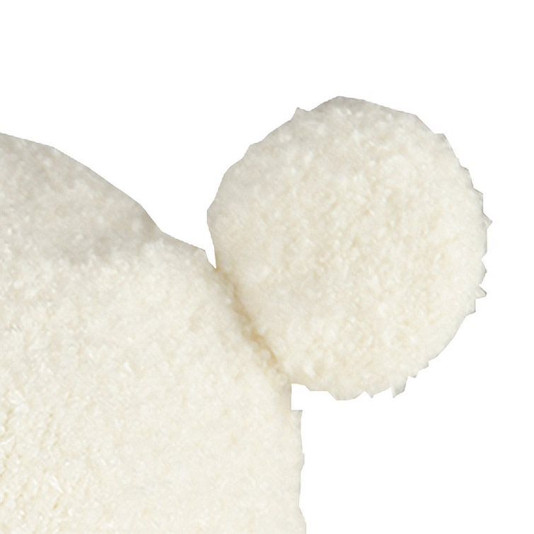 akachan honpo - 針織帽 柔軟、毛茸茸-小熊-米白色 (42~46cm)