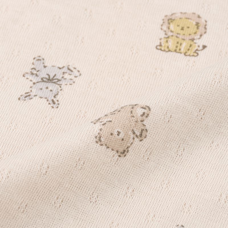 akachan honpo - 長袖套頭式包屁衣-鬆軟棉-卡其色