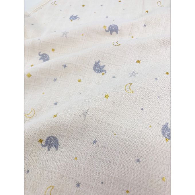 akachan honpo - angelette四層棉紗防踢被-深灰色 (50～80cm)