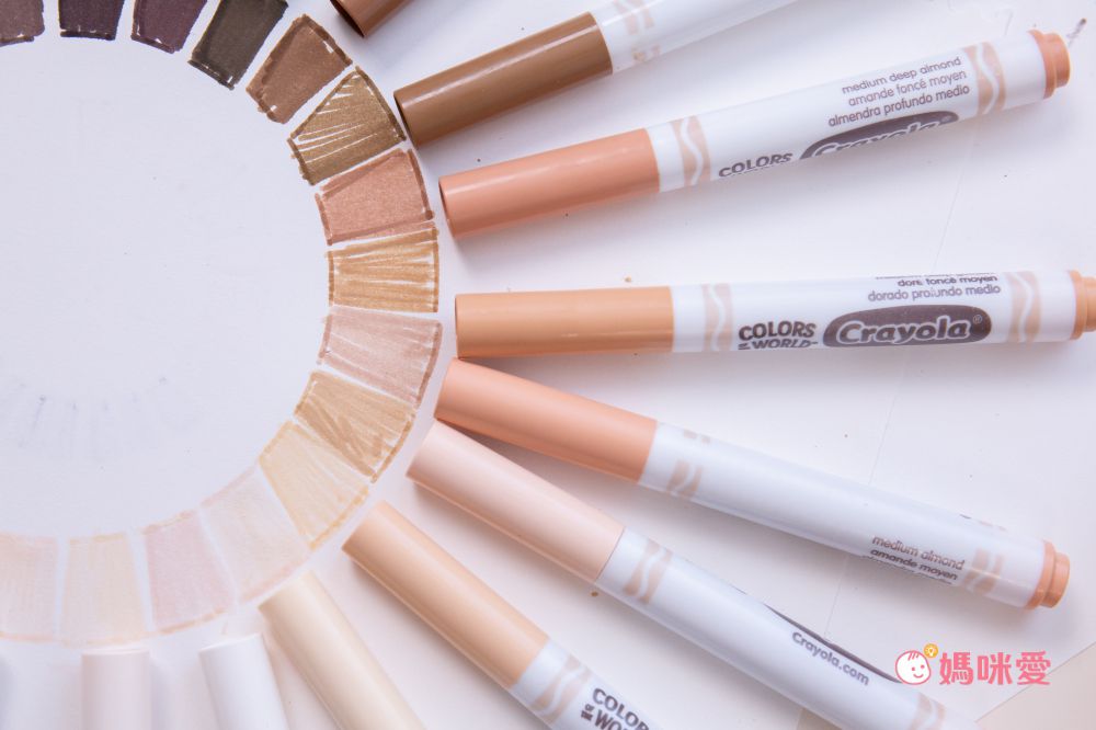 膚色不再只有一種！Crayola 繪兒樂 世界膚色蠟筆、彩色筆