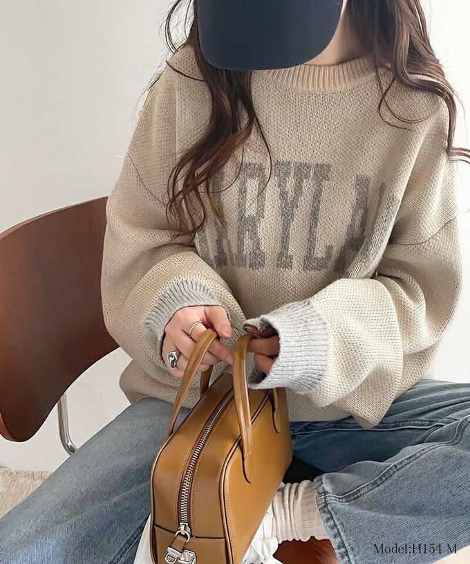 日本 Classical Elf - Java 前後2way袖配色厚針織上衣-杏