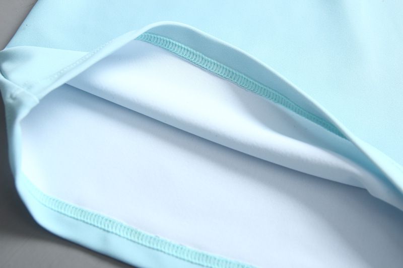 女寶長袖泳裝套裝(附帽子)-英文字母-淺藍色