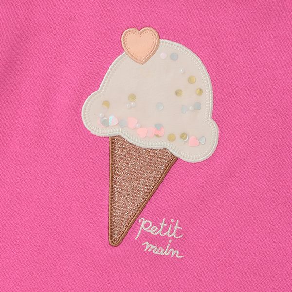 日本 petit main - [接觸冷感]可愛印花短袖上衣-草莓-白