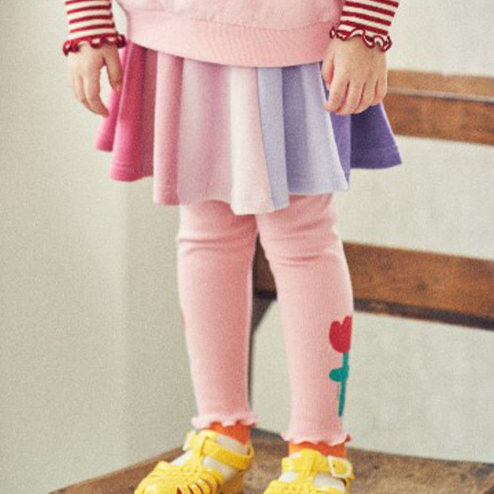 韓國 Mimico - 彩色漸層傘狀褲裙-粉紅紫