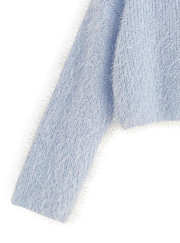 日本 GRL - 聯名款 柔美毛絨感短版毛衣-淺粉 (F)