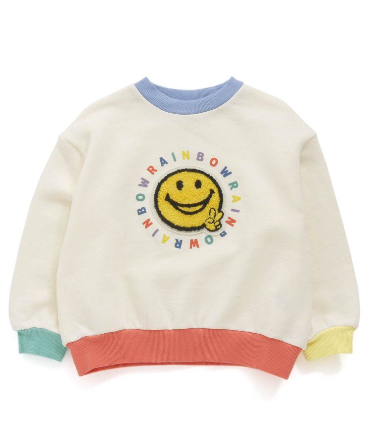 日本 apres les cours - 清爽學院風裏毛長袖運動衫-草綠