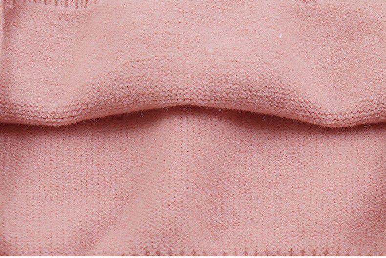 百搭秋冬針織毛衣-蕾絲珍珠-米白色