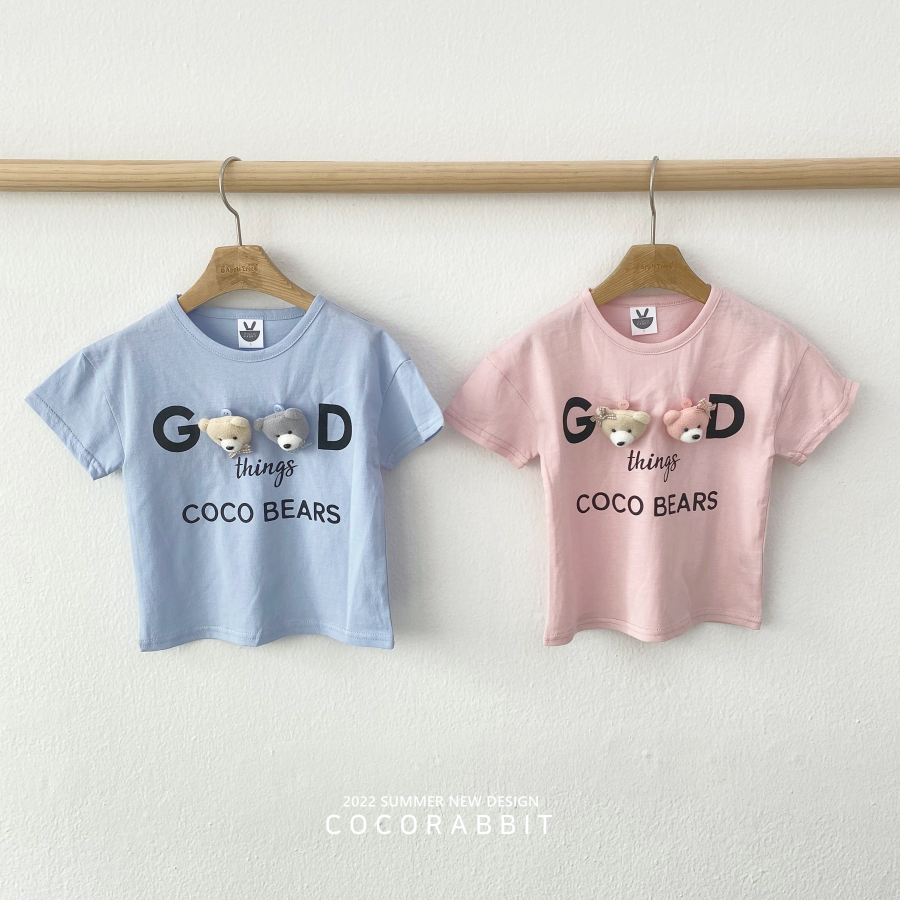 韓國 Coco rabbit - 熊熊娃娃GOOD Ｔ-淺粉紅