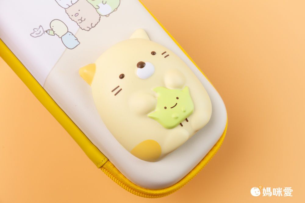 立體防水減壓鉛筆盒-卡通人物-角落生物白熊-粉色 (23.7x11.7x7.7cm)