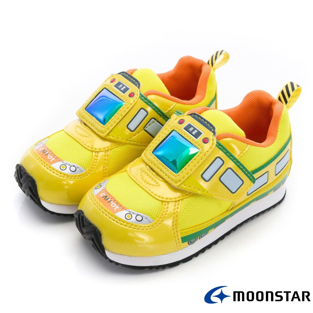 日本Moonstar月星頂級童鞋-2E玩耍系列-小火車23823(中小童段)-機能鞋-黃-15~18cm