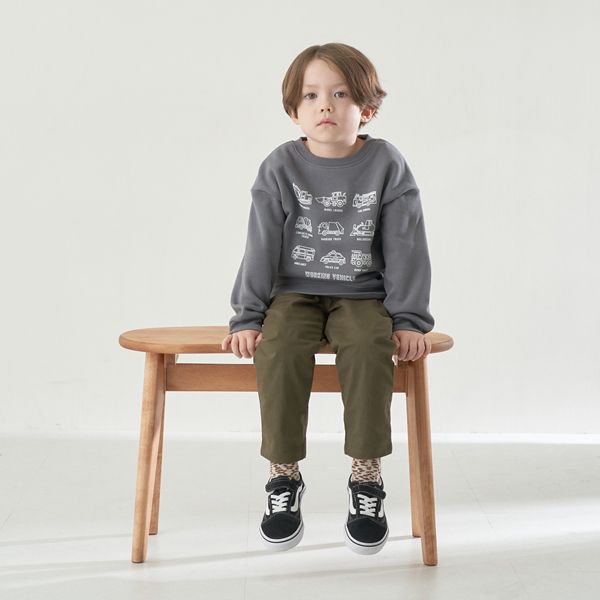 日本 b-ROOM - 帥氣定番色錐形褲-棕卡其