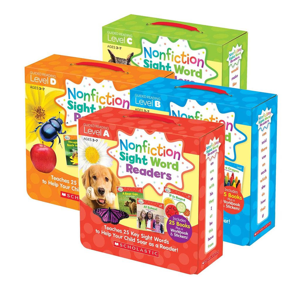 Scholastic - 【超值合購】Nonfiction Sight Word Readers Level A+B+C+D-四盒