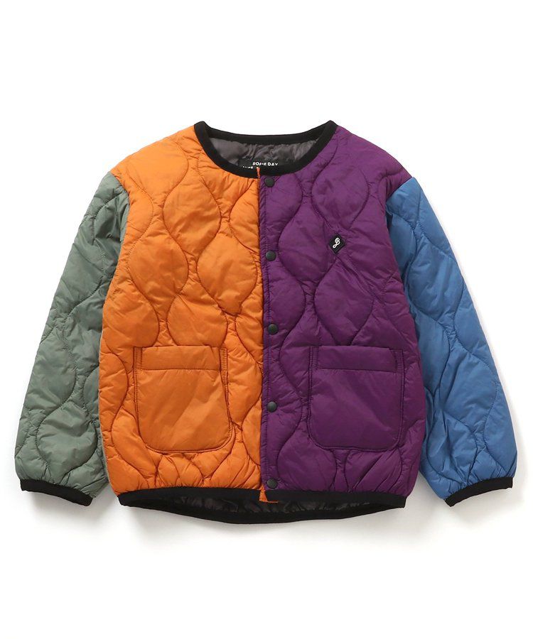 日本 BREEZE - 圓領好搭絎縫鋪棉外套(可機洗)-紅