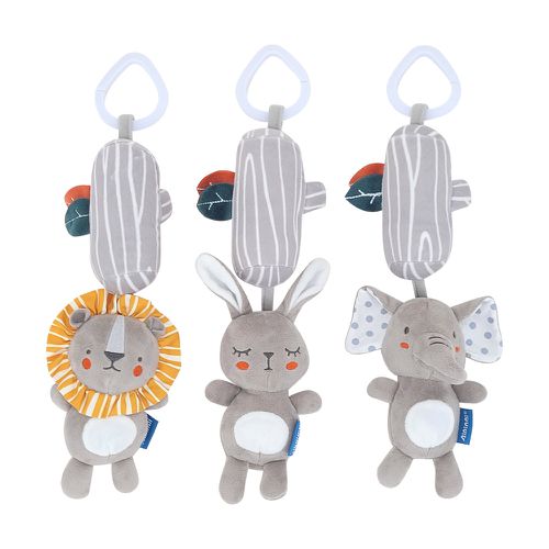 推車玩具 北歐風動物風鈴玩偶 床掛玩具-獅子