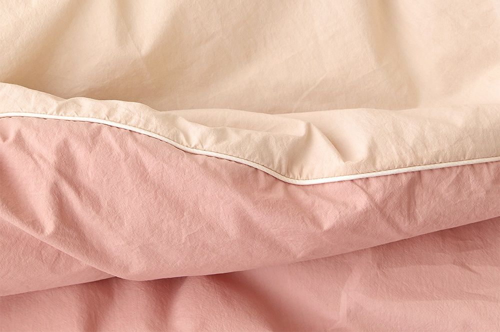 韓國 Maatila - 可水洗雙色高密度60支棉棉被(贈收納袋)-玫瑰花茶