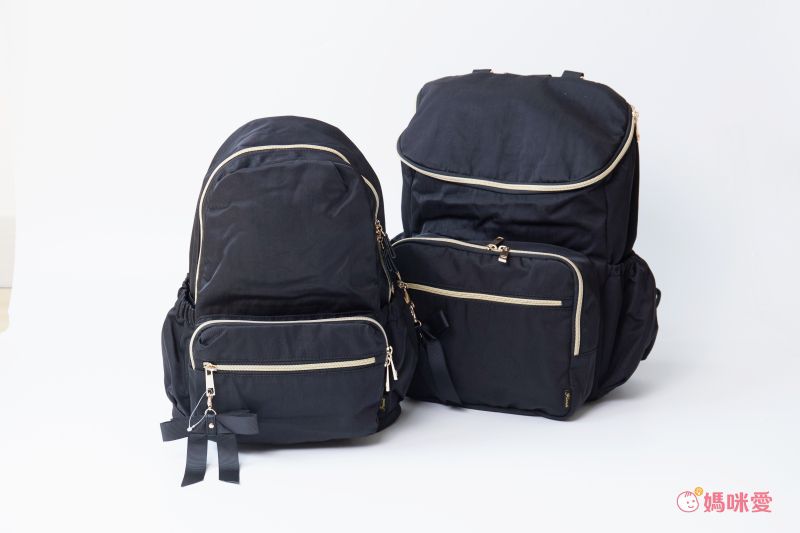 日本 Fuente - [超輕量] 簡約蝴蝶結機能收納後背包-迷霧藍 (26x41x14cm)