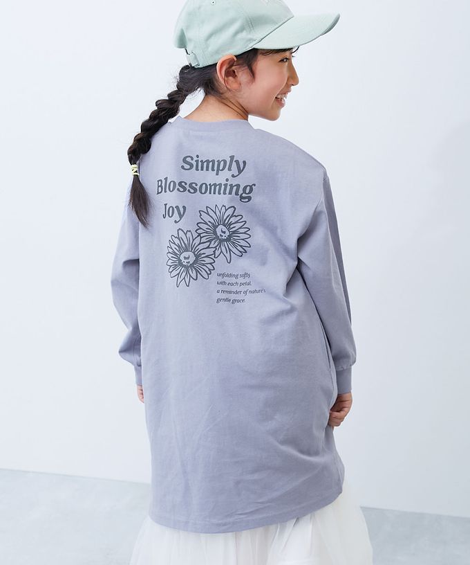 日本 devirock - 100%棉 定番印花休閒長袖洋裝-線條愛心-黑