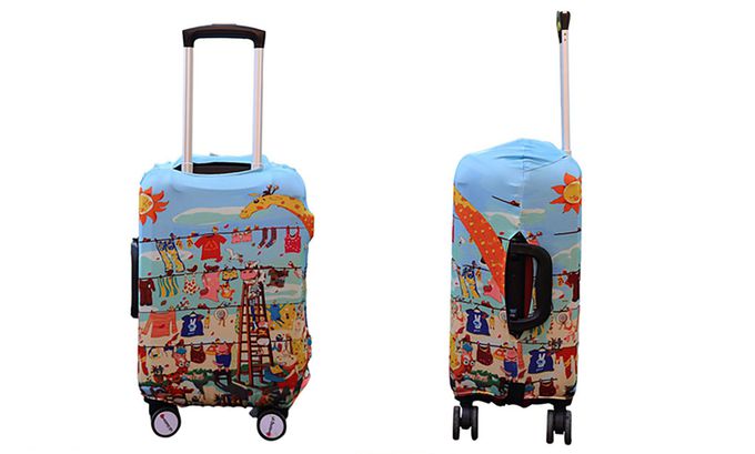 little chili - 繽紛行李箱套 M號-歡樂動物-歡樂動物-24吋 -高60 寬40 厚度25cm