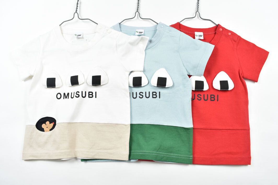 日本 Baby Room - 純棉立體翻翻樂短袖上衣-御飯糰-白