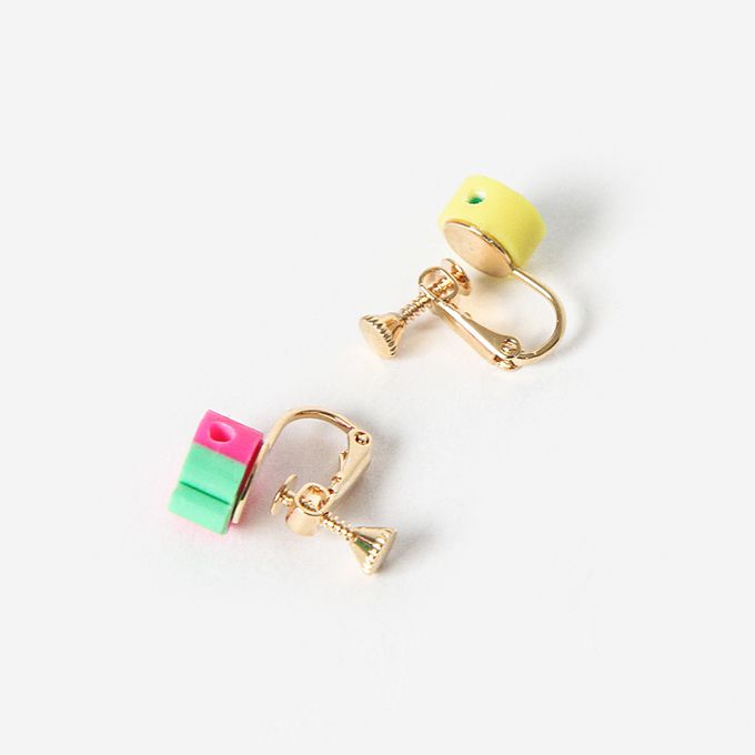 韓國 Babyblee - 水果派對飾品禮物組-草莓X橘子-桃粉-手鏈X1+耳環1對