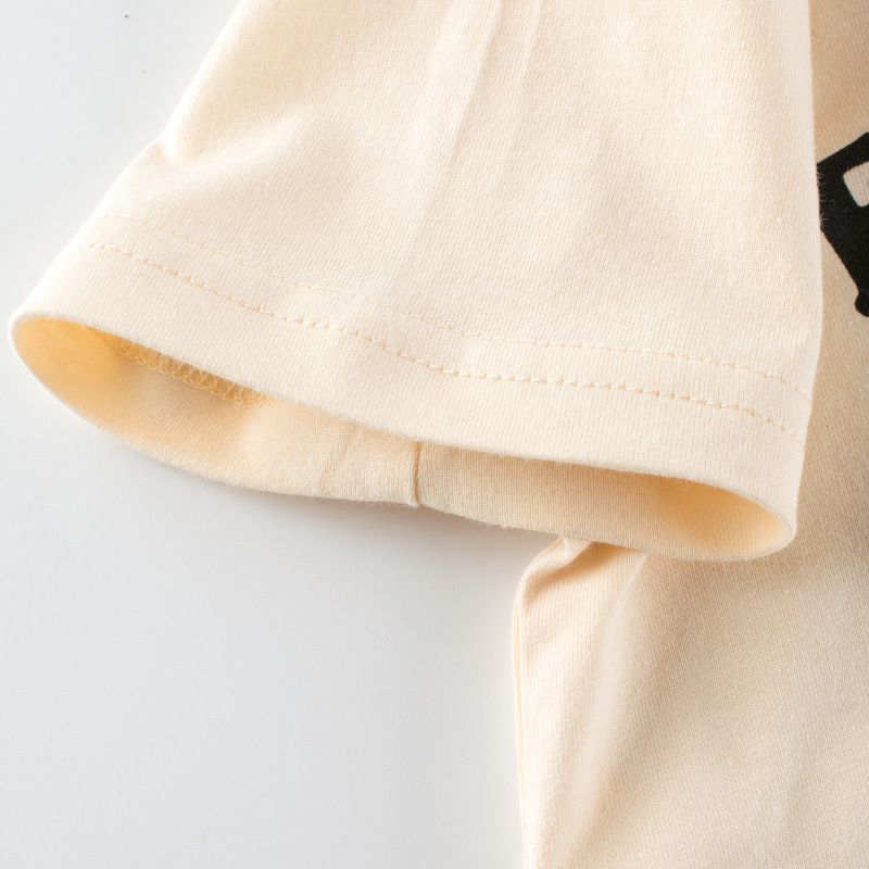 純棉短袖上衣-FUNNY DAY-杏色