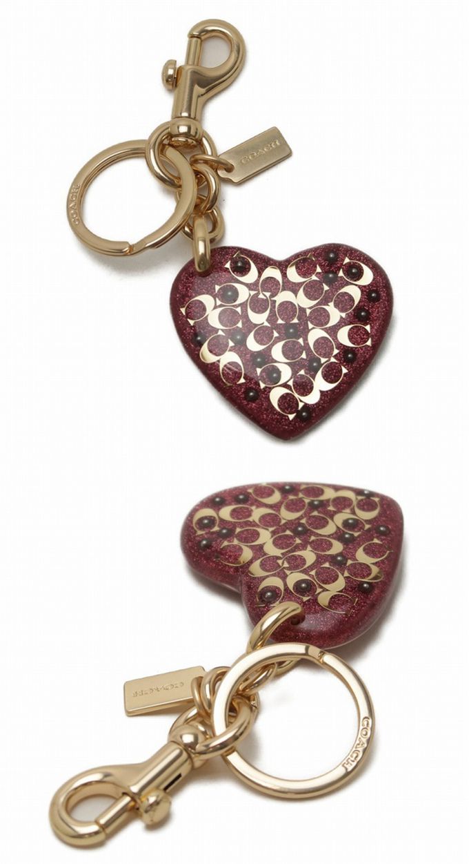 COACH - 愛心造型鑰匙圈 (紅)