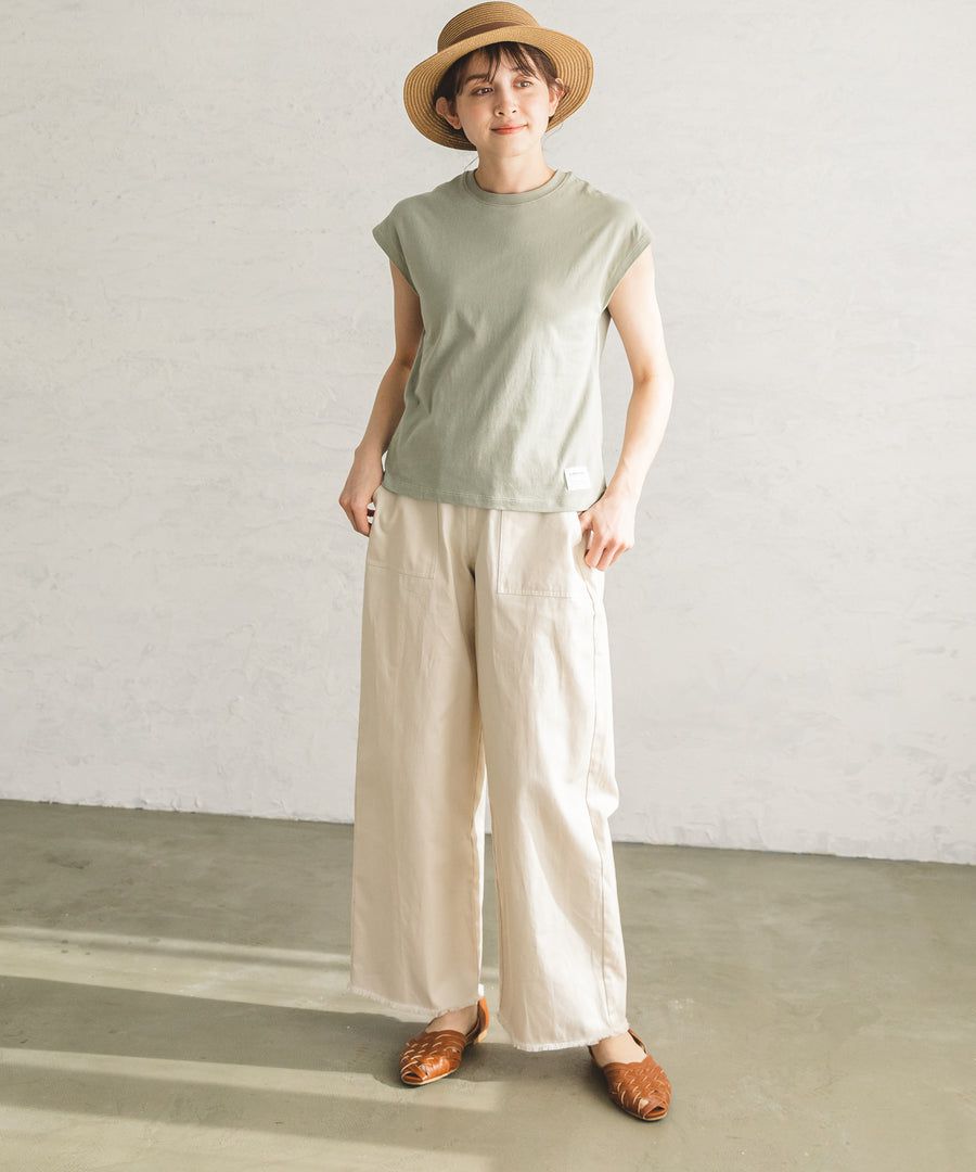 日本 PAIRMANON - 100%柔棉 一分袖短T(媽媽)-薰衣草 (FREE)