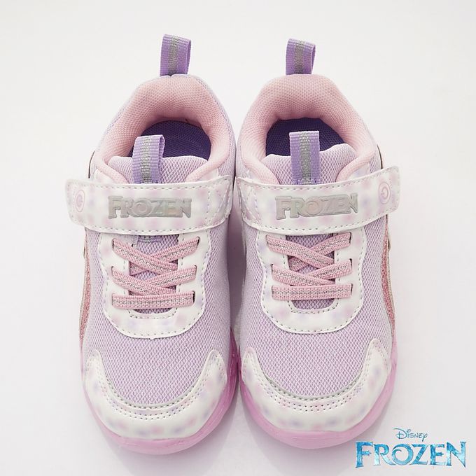 冰雪奇緣-冰雪電燈運動休閒鞋-FNKX25127紫(中小童)-電燈鞋-紫