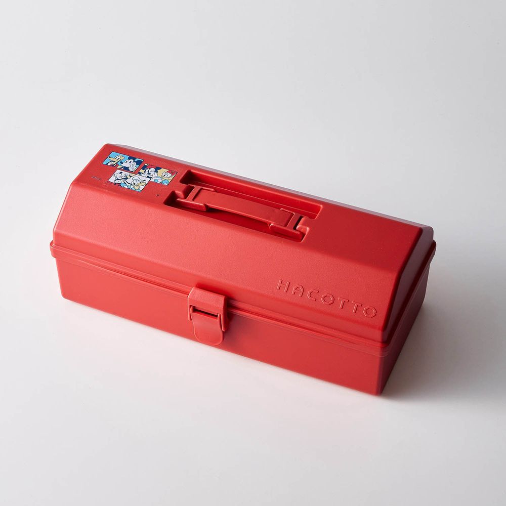 日本千趣會 - 迪士尼 HACOTTO工具箱造型收納盒-米奇與好朋友-紅 (38x20x14cm)