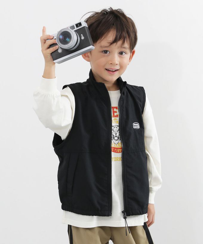 日本 devirock - 防潑水 輕量時尚好收納尼龍背心-天藍