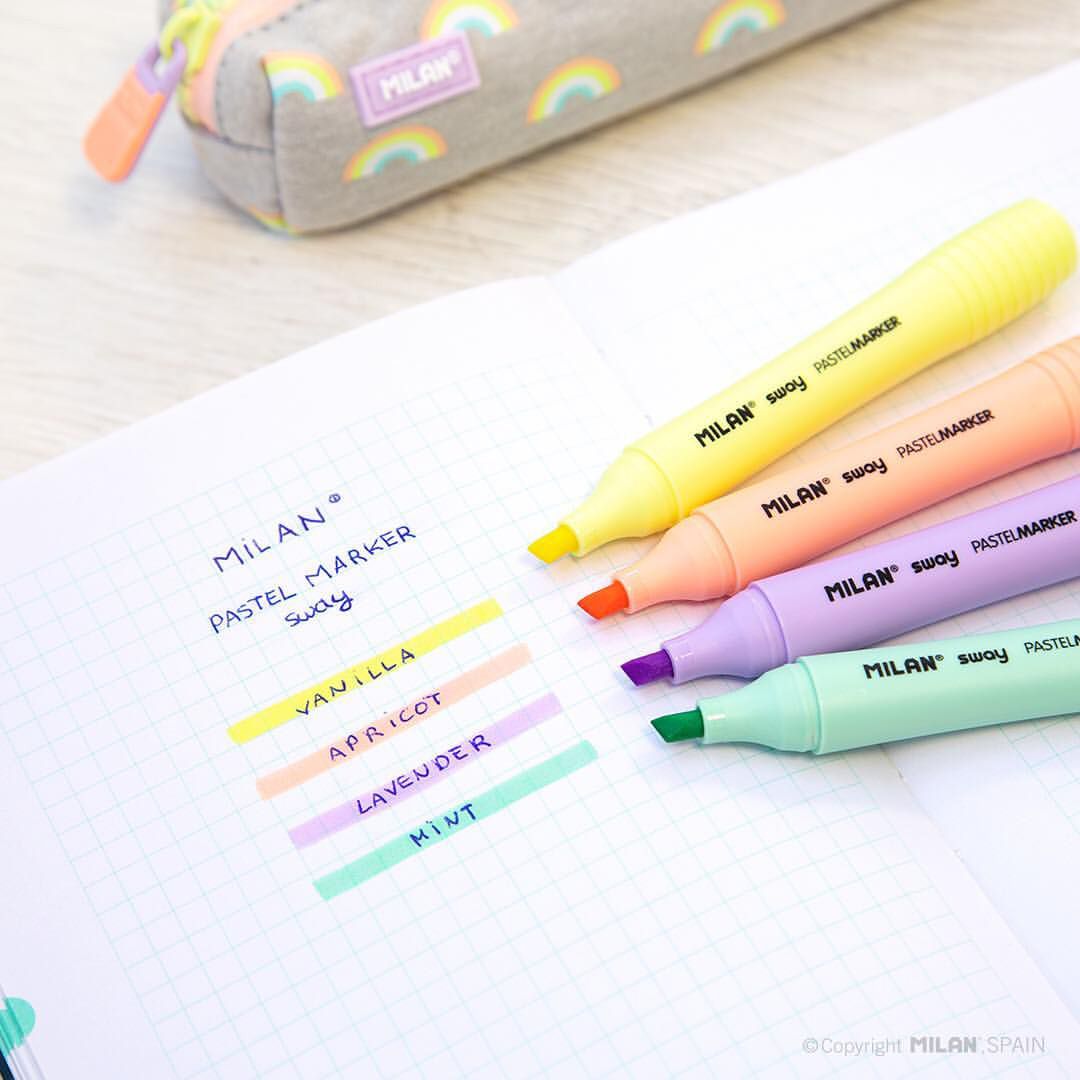 MILAN - SWAY 隨身螢光筆4色組_粉嫩馬卡龍