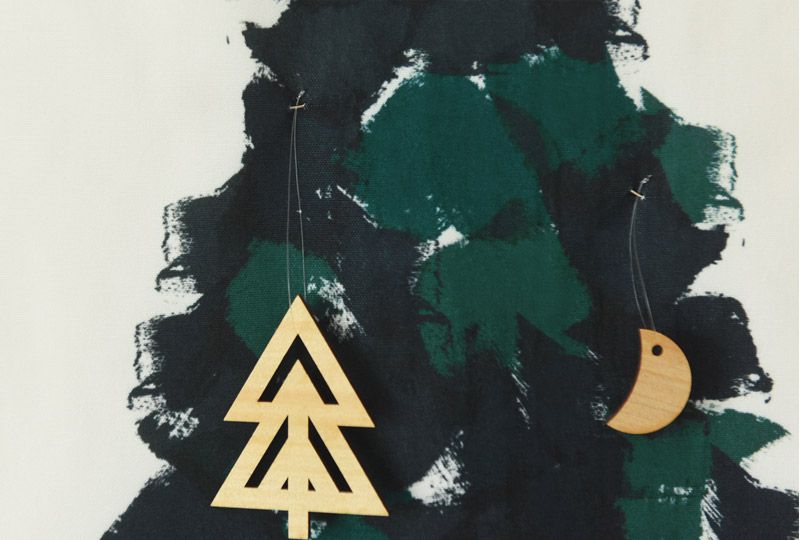 日本 kukka ja puu - 日本製 天然木輕量掛飾9件組-聖誕夜