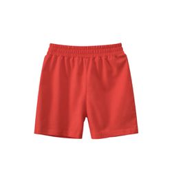 27KIDS - 純棉腰鬆緊五分褲-紅色