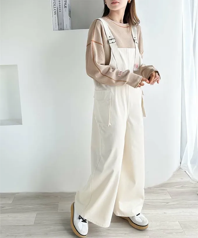 日本 Classical Elf - Java 華夫格車線薄長袖上衣-象牙米