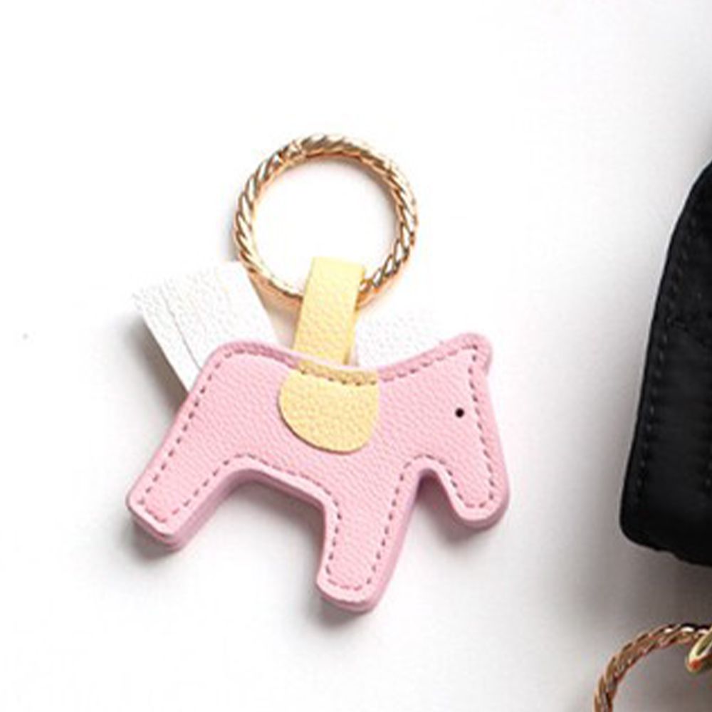 幸運小馬造型吊飾磁性帽夾-粉紅