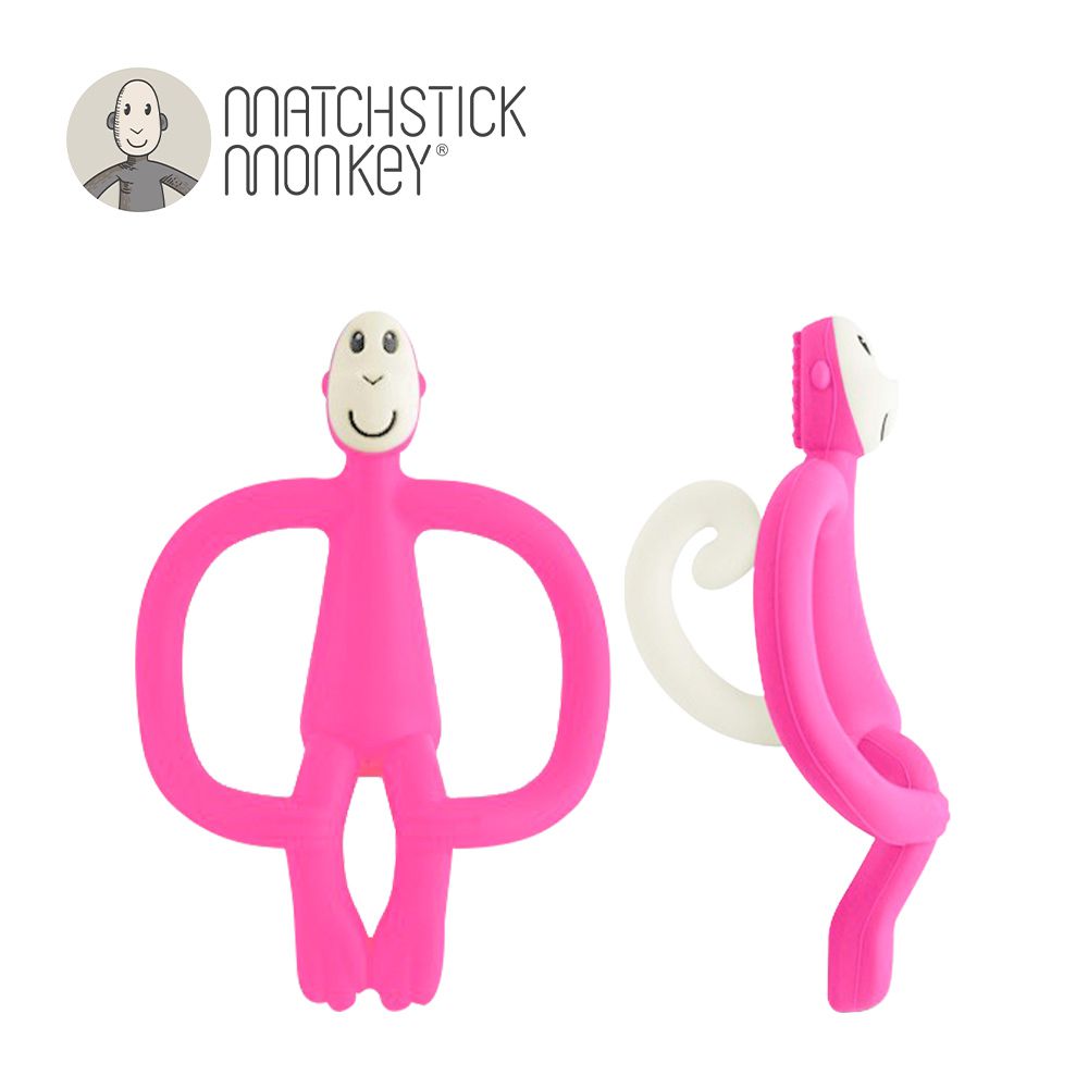 英國 咬咬猴牙刷固齒器-桃喜猴