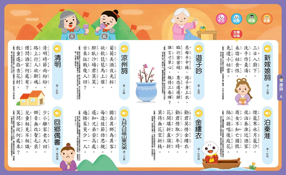 小手點讀必學大全(唐詩+三字經+弟子規)-FOOD超人