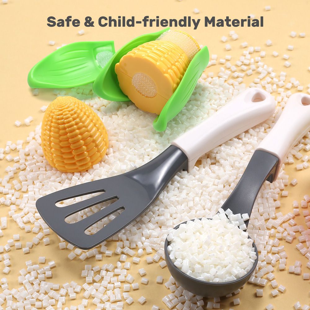 CuteStone - 仿真冒煙噴霧鍋具與家家酒切切樂套裝玩具