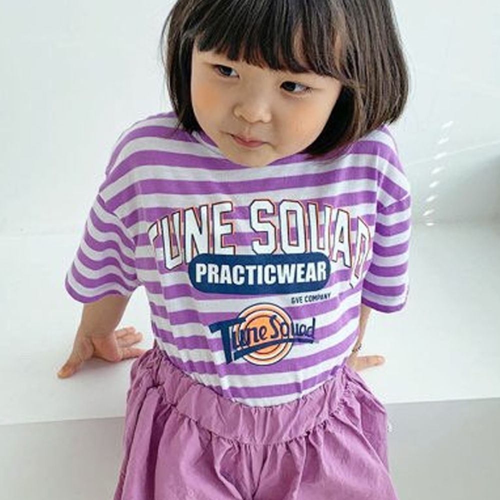 韓國 PINK151 - 螢光色條紋T-紫