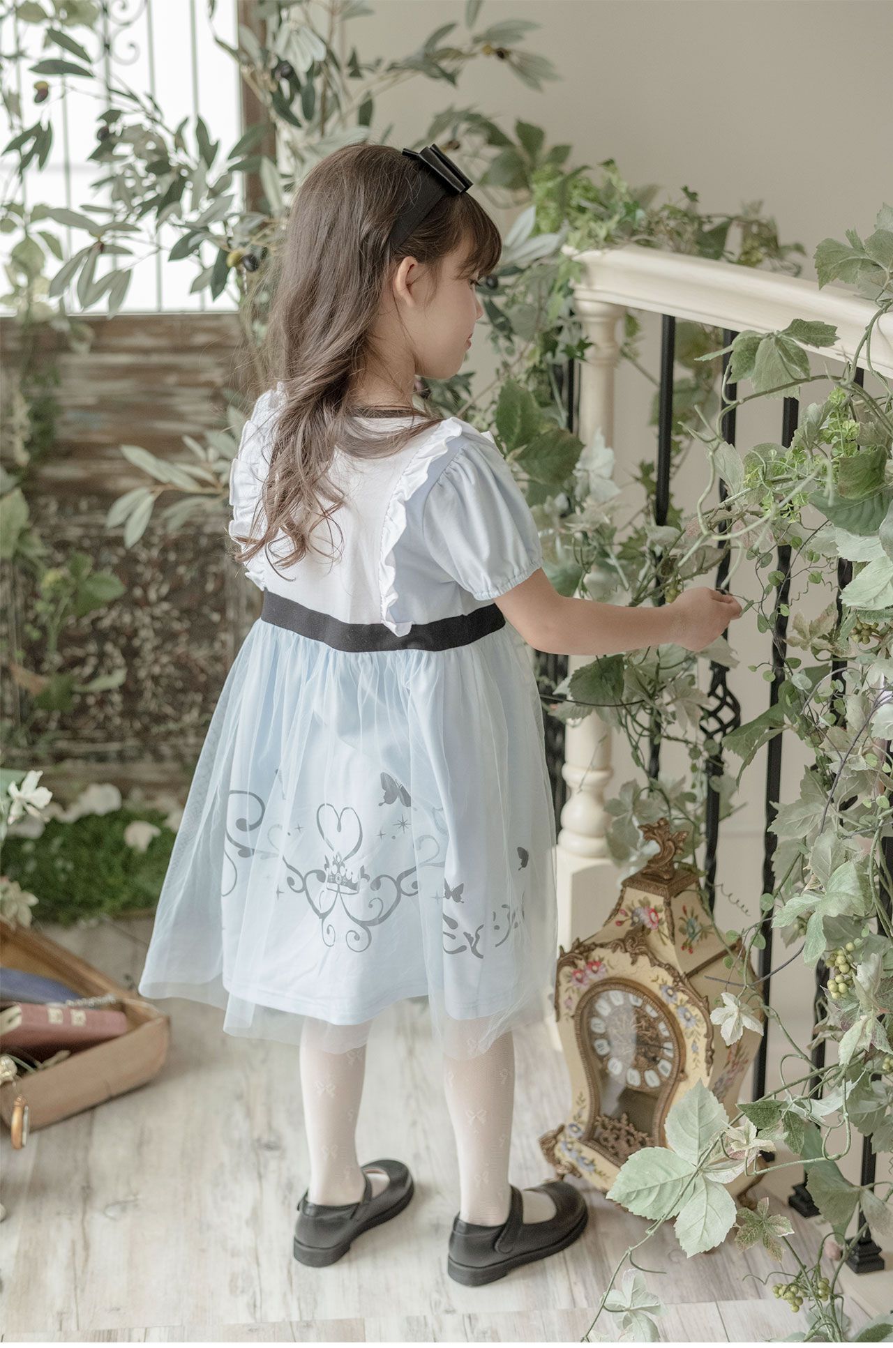 日本 Catherine Cottage - 童話公主薄紗拼接洋裝-水藍