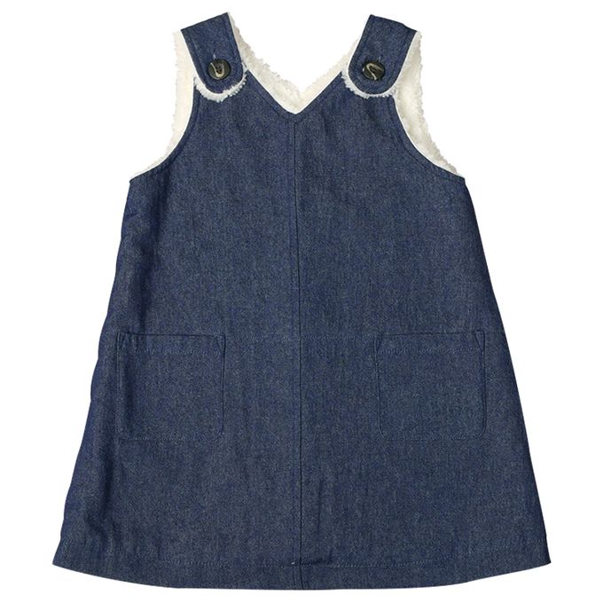 akachan honpo - 背心裙-內裡刷毛-深藍色