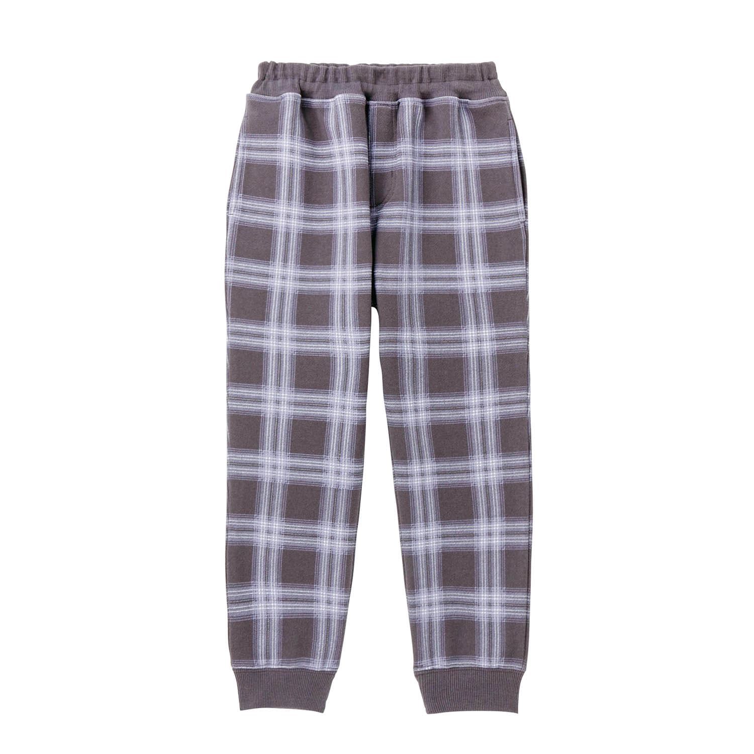 日本千趣會 - GITA 純棉束口休閒長褲-紫格紋