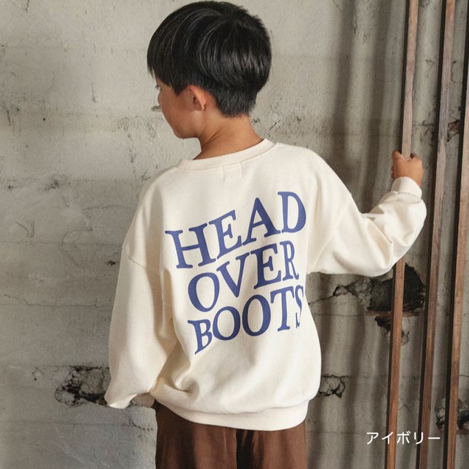 日本 BRANSHES - 百搭印花縮口長袖上衣-HEAD OVER BOOTS-象牙白